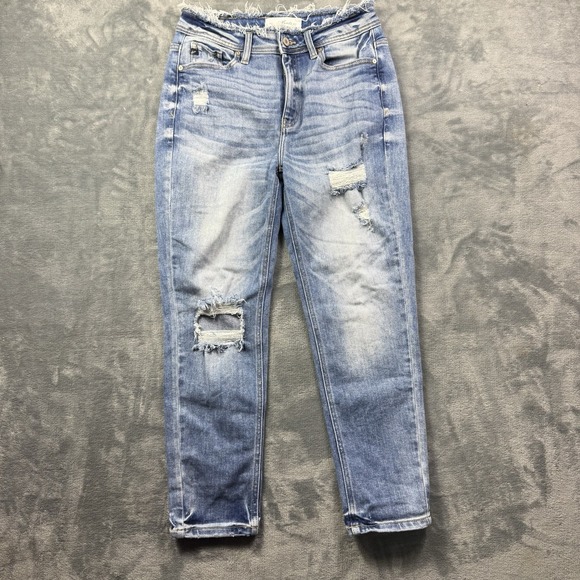 KanCan Denim - KanCan Jeans Medium Wash Distressed Waist Midrise Stretch Denim Casual 5 / 26